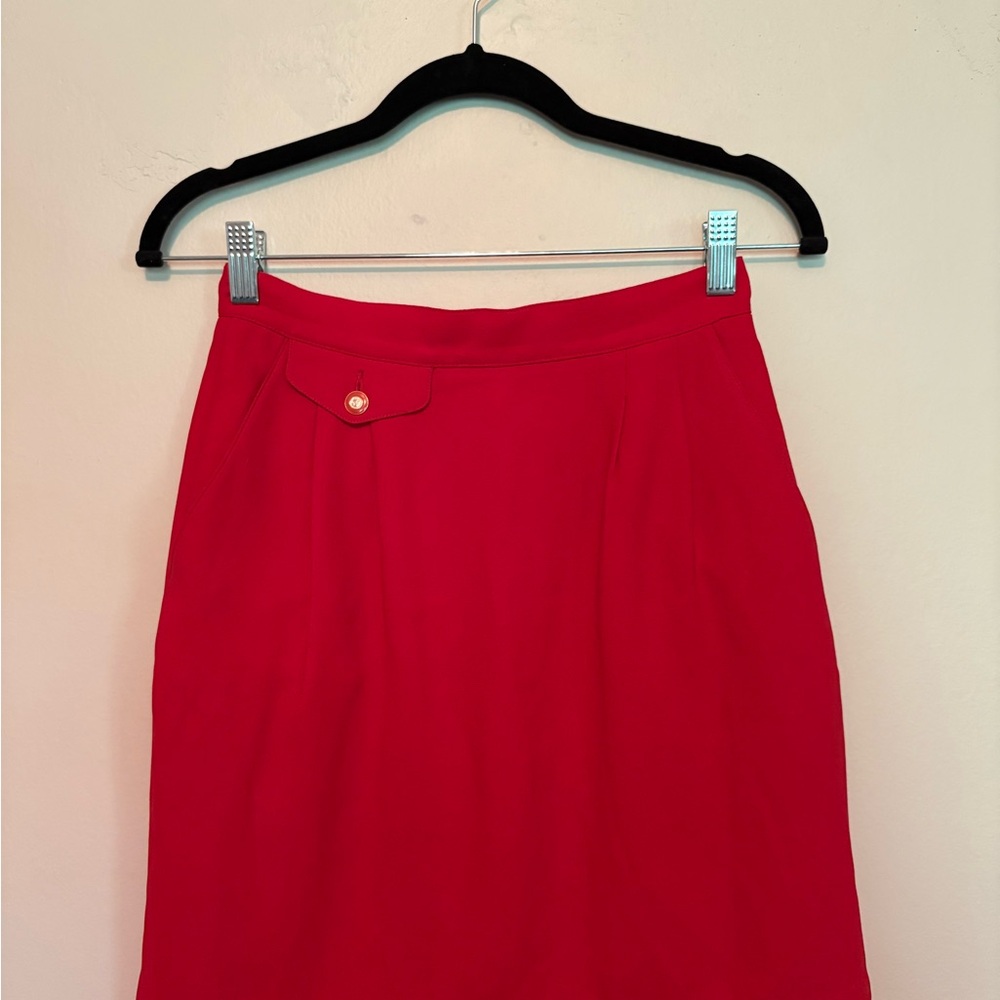 Vintage Vibrant Red Mini Skirt